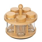 FIVE Présentoir à Épices Rotatif en Bambou  Cozy  17cm Naturel