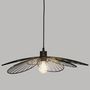Voir la diapositive 3 : ATMOSPHERA Lampe Suspension en Métal  Fleur  90cm Noir