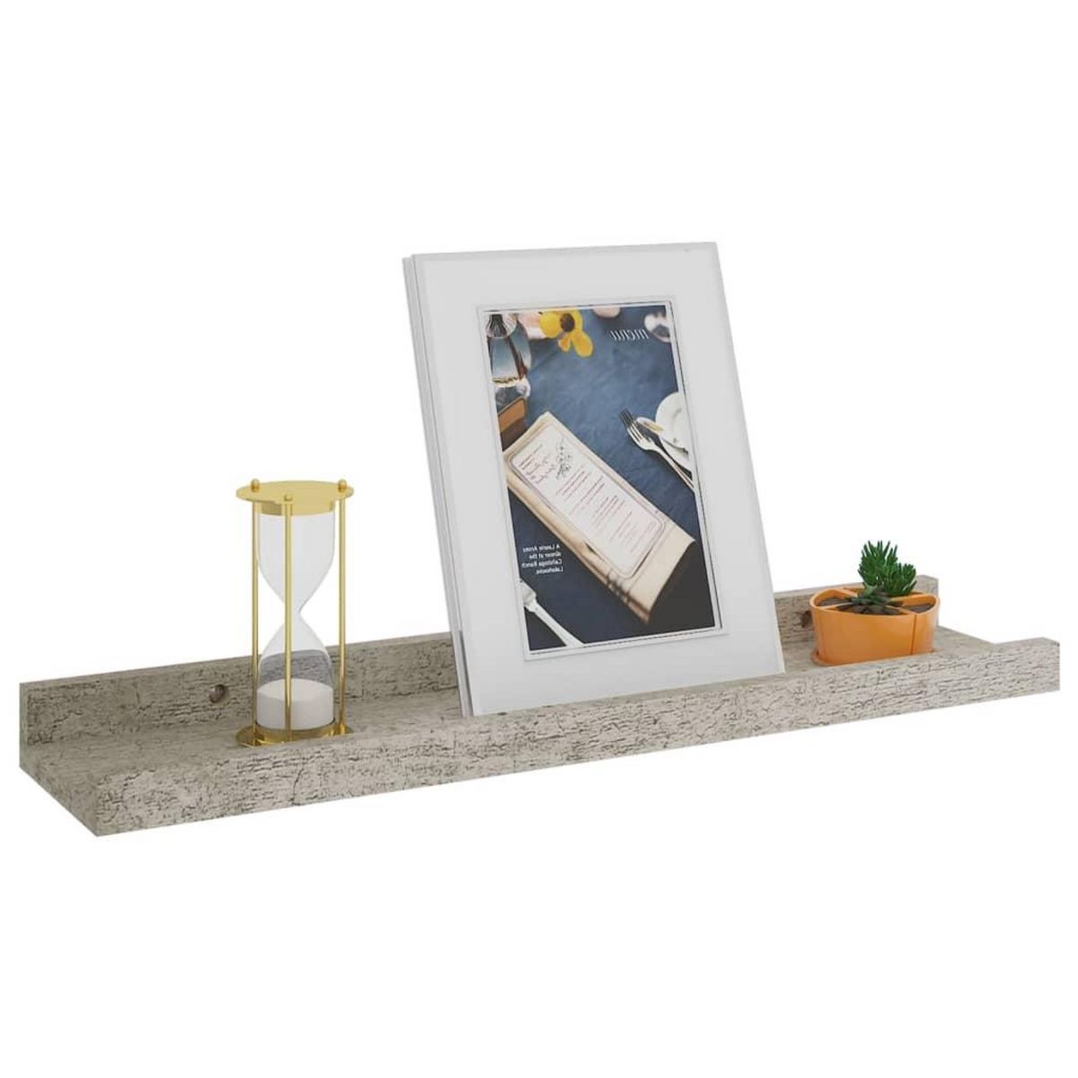 VIDAXL Etageres murales 2 pcs Gris beton 40x9x3 cm