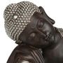 Voir la diapositive 4 : ATMOSPHERA Statue Déco  Bouddha  35cm Naturel & Argent