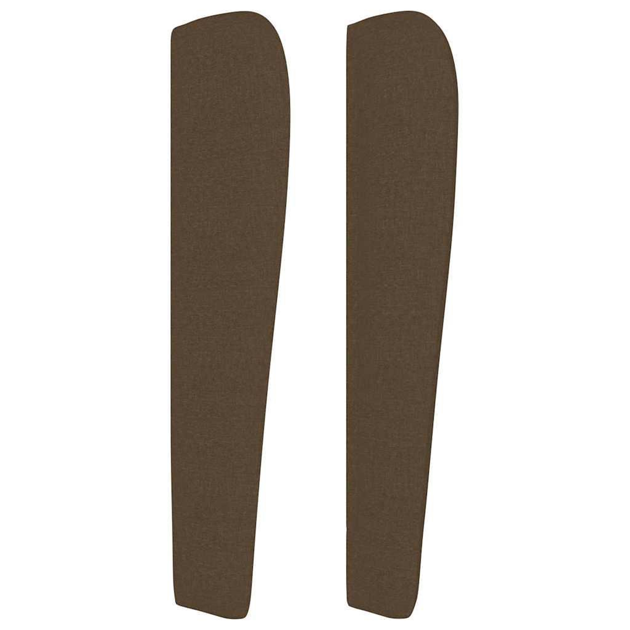 Voir la diapositive 4 : VIDAXL Tete de lit avec oreilles marron fonce 163x23x118/128 cm tissu
