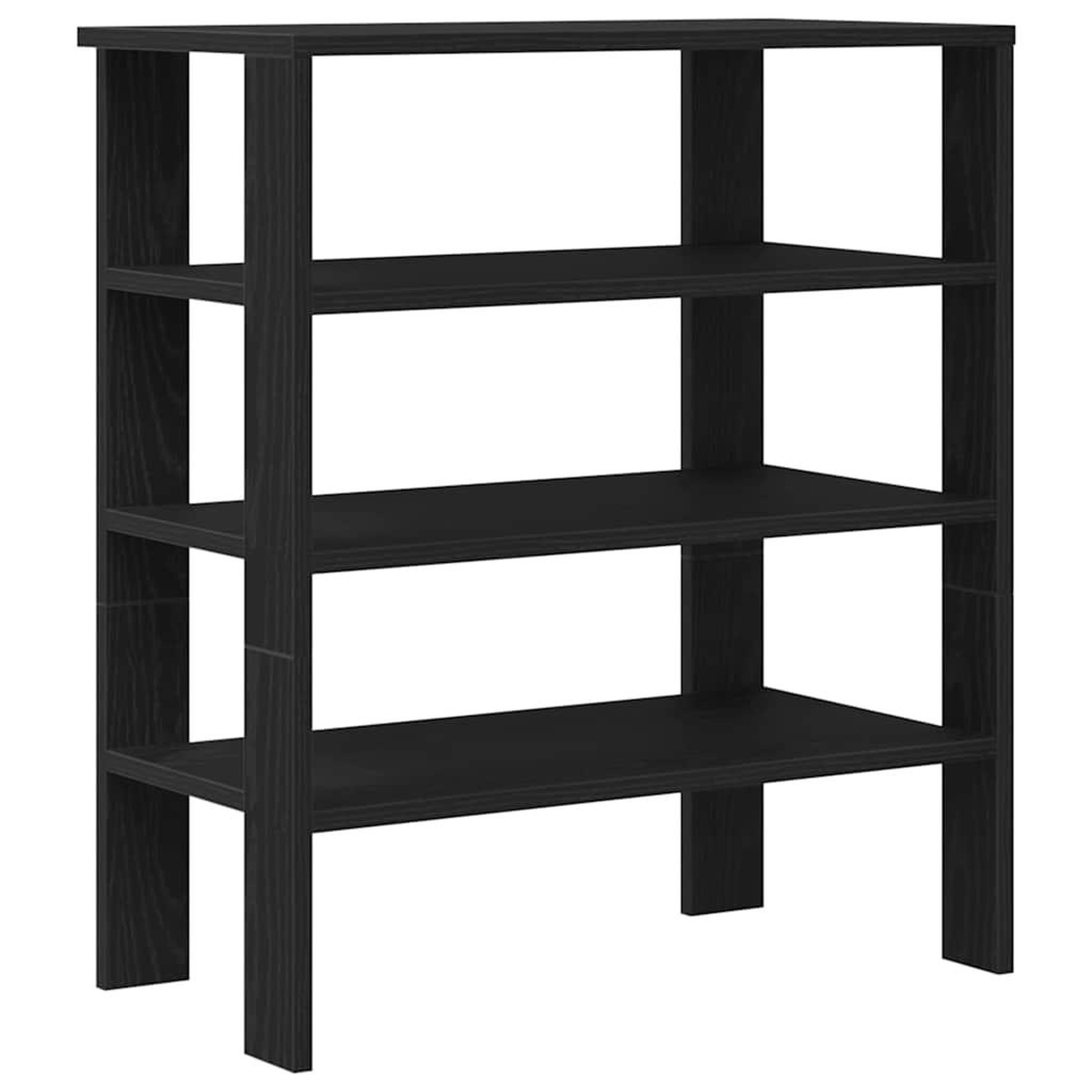Voir la diapositive 2 : VIDAXL Etagere a chaussures noir 61x32x70 cm bois d'ingenierie