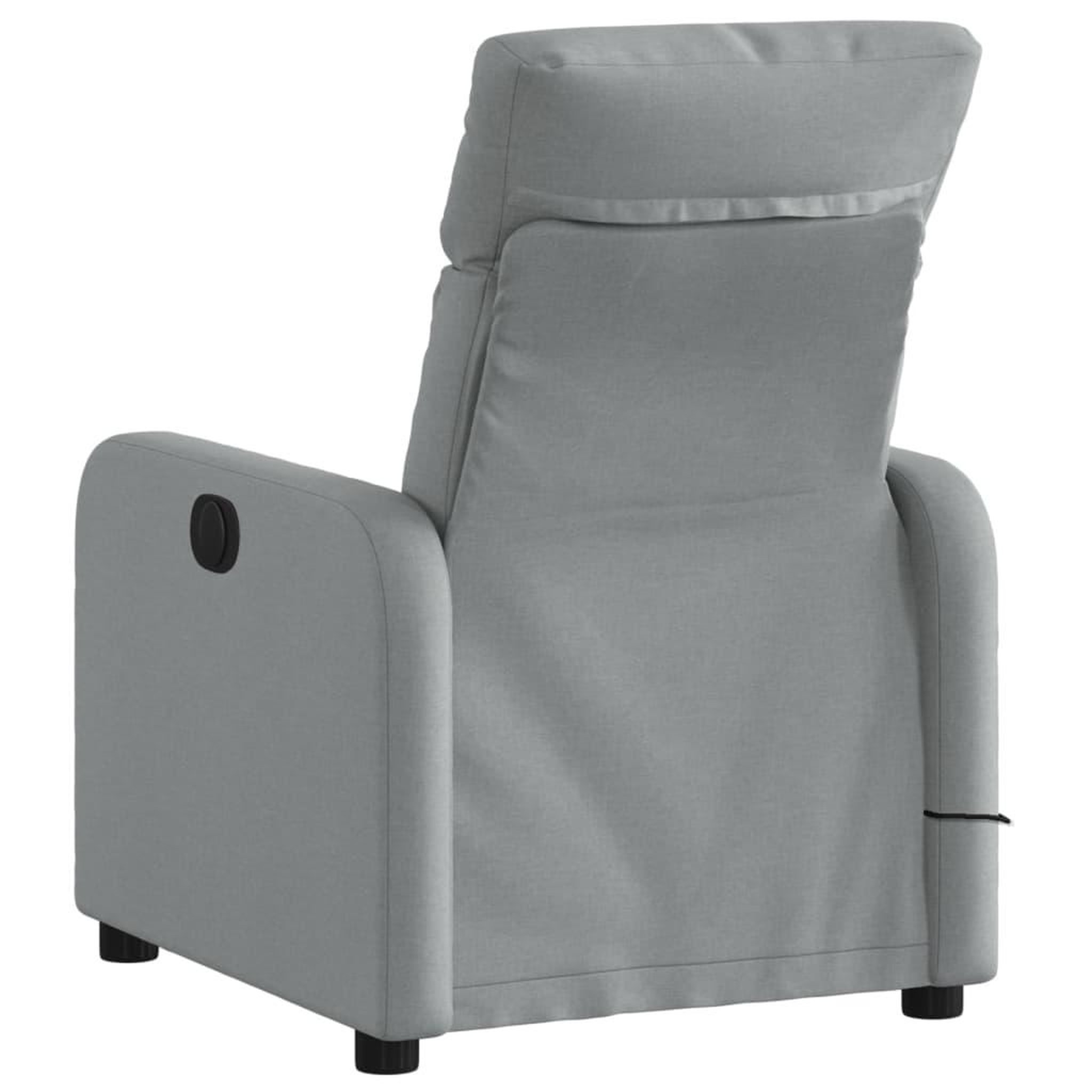 Voir la diapositive 4 : VIDAXL Fauteuil de massage inclinable Gris clair Tissu