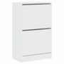 Voir la diapositive 4 : VIDAXL Armoire a chaussures blanc 60x34x96,5 cm bois d'ingenierie