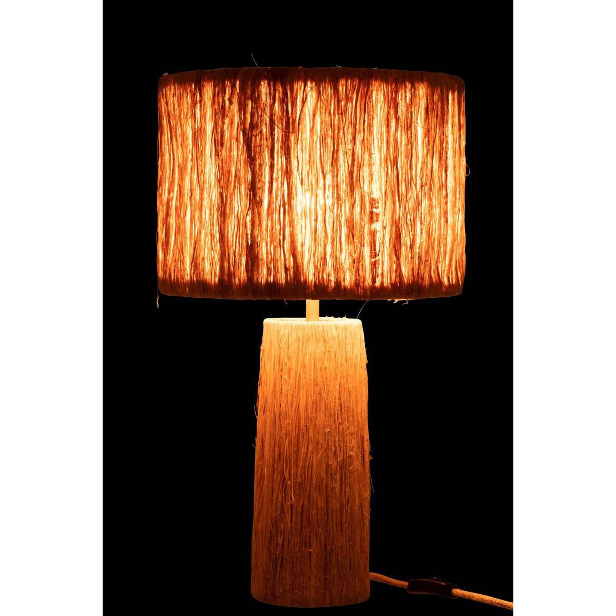 Voir la diapositive 3 : J-LINE Lampe à poser déco  bananier  57cm naturel