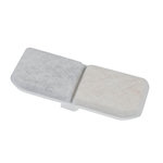 LOVE STORY Set de 3 filtres à fontaine à eau - Blanc