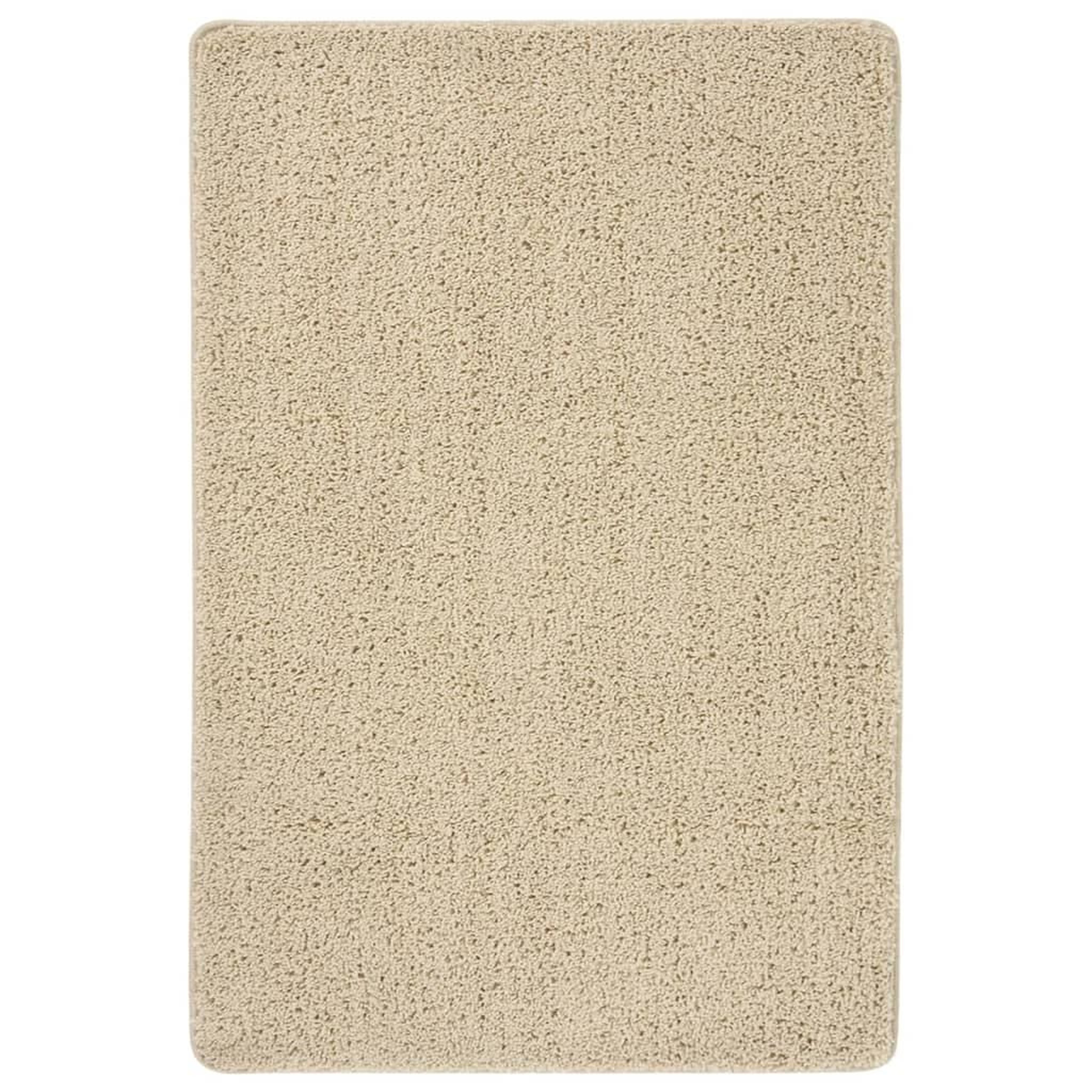 Voir la diapositive 1 : VIDAXL Tapis shaggy antiderapant Creme 140x200 cm
