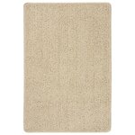 VIDAXL Tapis shaggy antiderapant Creme 140x200 cm