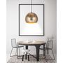 Voir la diapositive 2 : Paris Prix Lampe Suspension Design  Factory Style  27cm Or