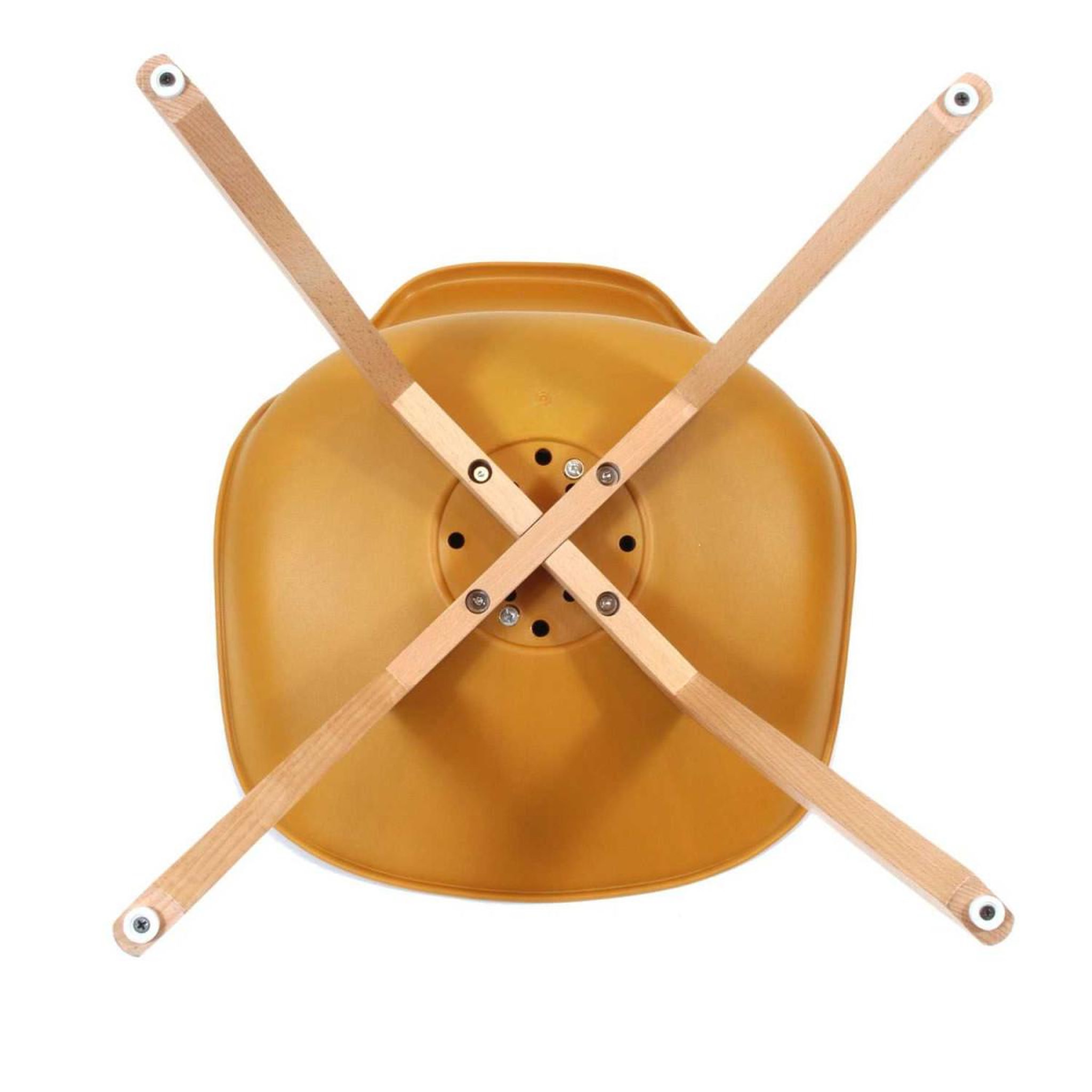 Voir la diapositive 6 : The Home Deco Factory Lot de 4 chaises scandinaves  coque  81cm jaune