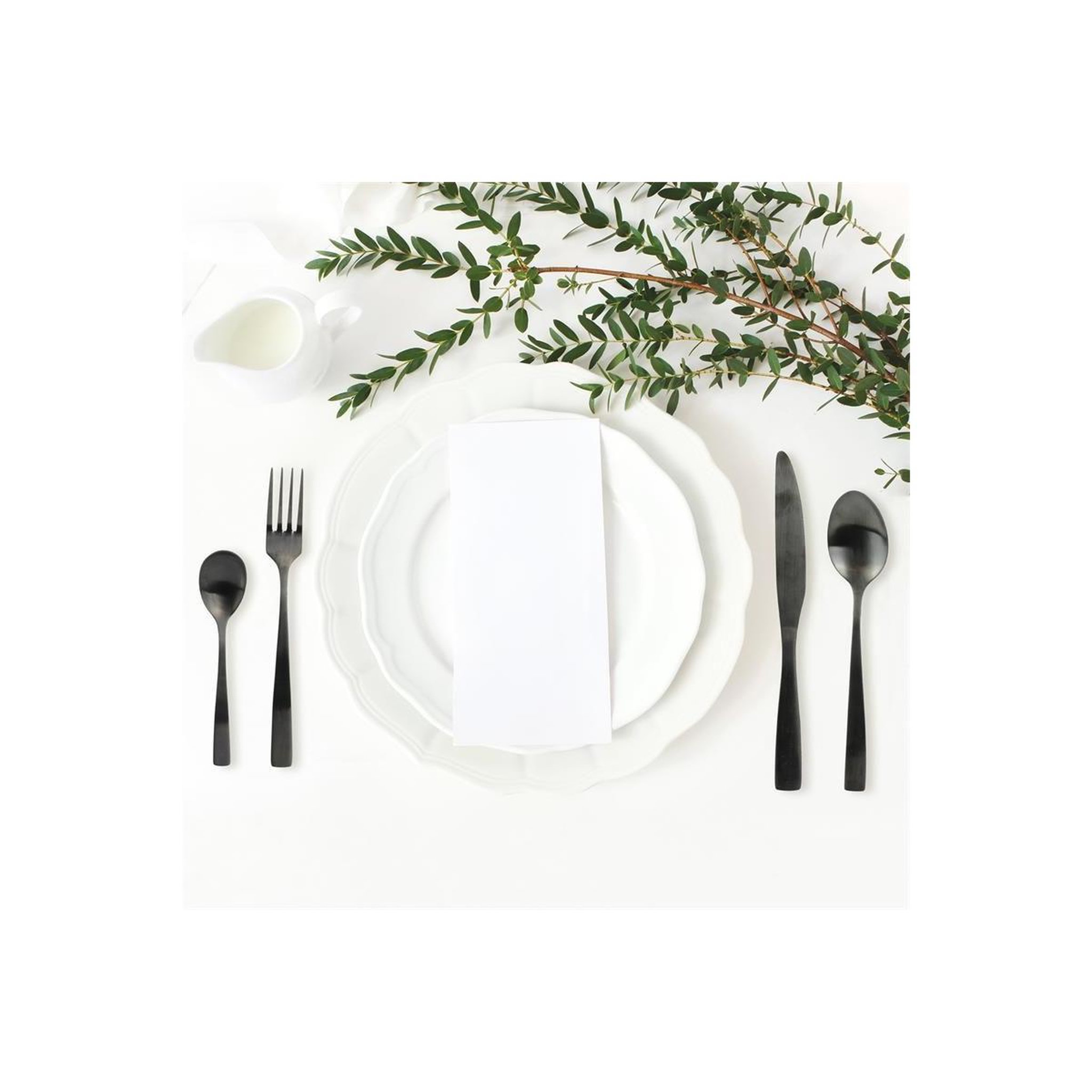 Voir la diapositive 4 : The Home Deco Factory Ménagère 16 Pièces Inox  Home  21cm Noir