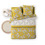 Voir la diapositive 2 : Paris Prix Parure de Lit 3 Pièces  Marjolaine  260x240cm Ocre