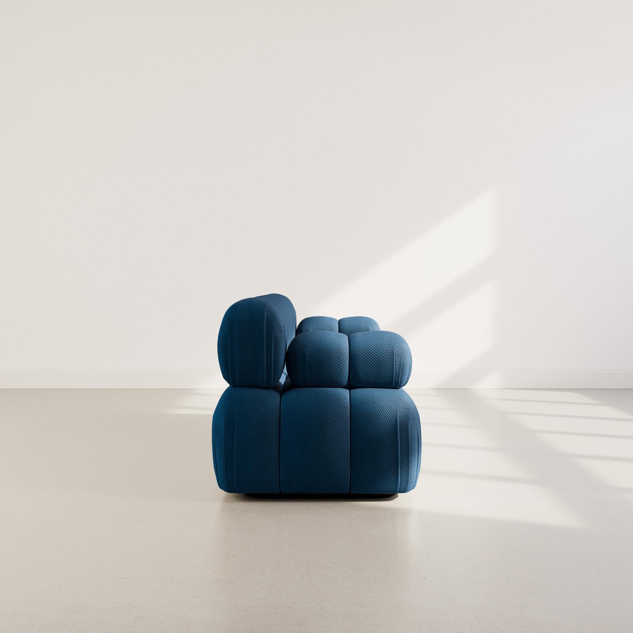 Voir la diapositive 6 : LISA DESIGN Ruby - canapé droit modulable 2 places en velours texturé