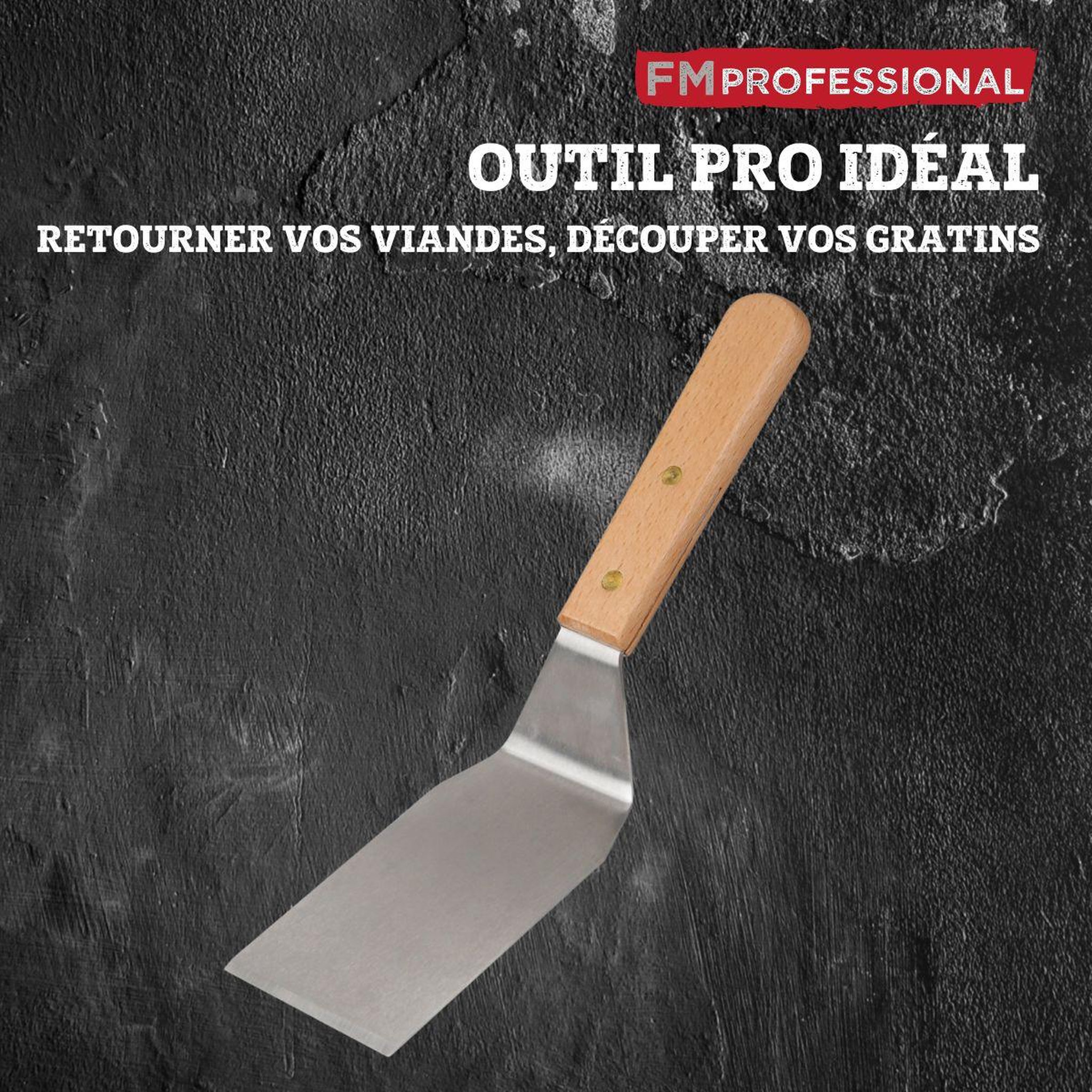 Voir la diapositive 6 : FM PROFESSIONAL Spatule à plancha 27,5 cm fm professional