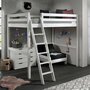 Voir la diapositive 2 : Paris Prix Pack - Lit Mezzanine Enfant, Commode & Fauteuil-Lit  Pino II  Blanc