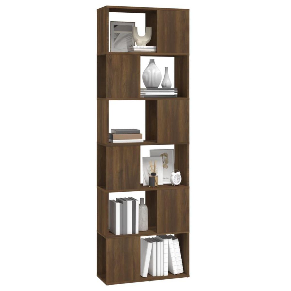 VIDAXL Bibliotheque/Separateur de piece Chene marron 60x24x186 cm