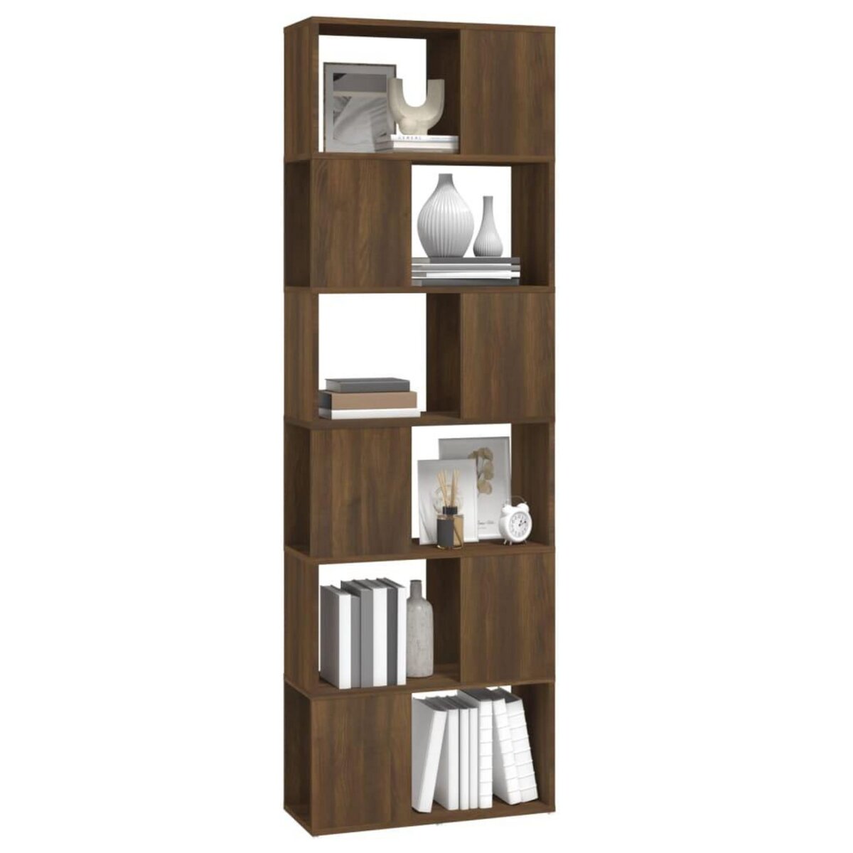 VIDAXL Bibliotheque/Separateur de piece Chene marron 60x24x186 cm