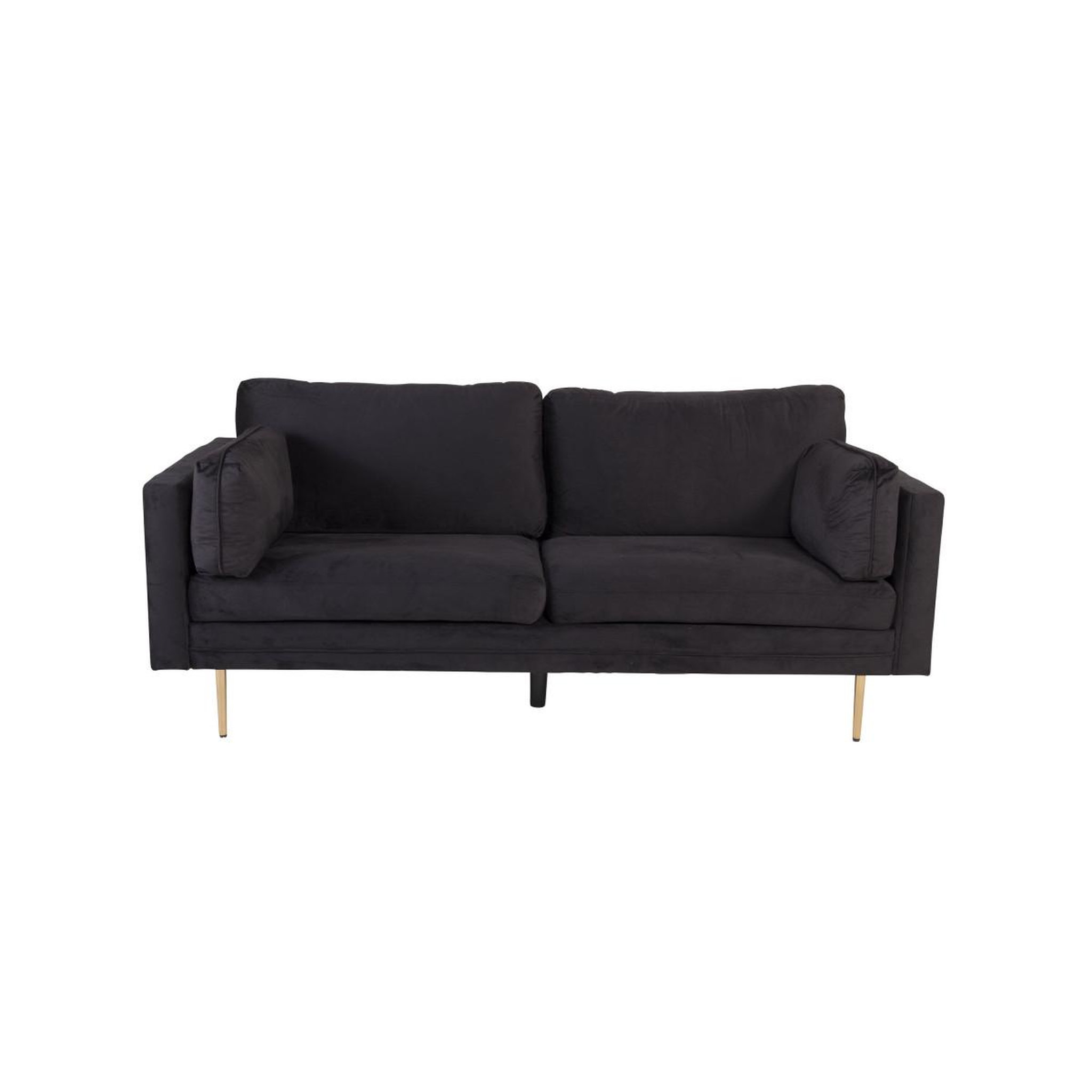 Voir la diapositive 2 : Paris Prix Canapé 3 places en velours  boom  203cm noir & or