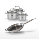 ELO Poêle 32cm et 3 Faitouts Elo Relief Solution