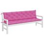 Voir la diapositive 4 : VIDAXL Coussins de banc de jardin lot de 2 rose 200x50x7 cm tissu