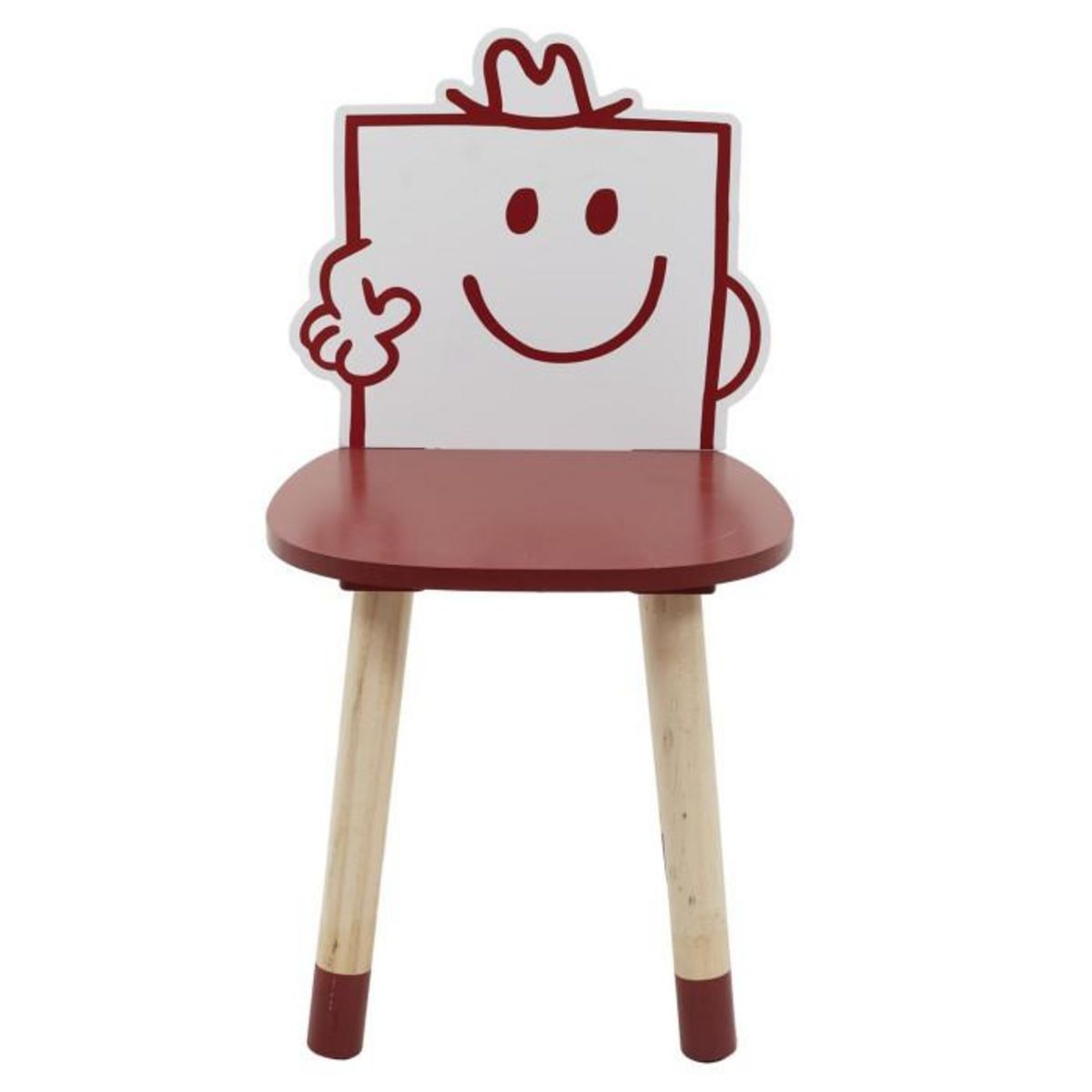 Paris Prix Chaise Enfant  Monsieur Costaud  53cm Rouge