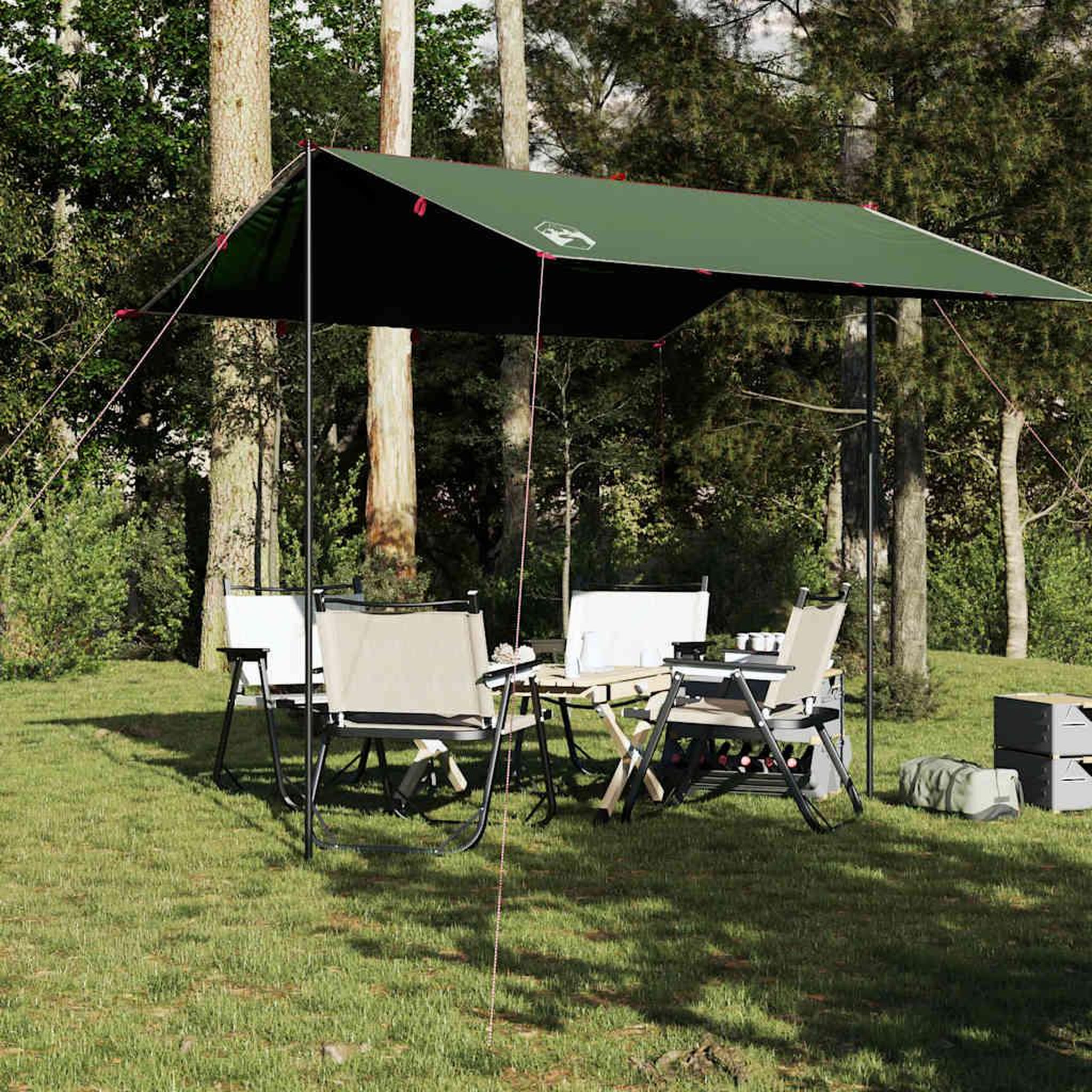 VIDAXL Bache de camping vert 300x294 cm impermeable