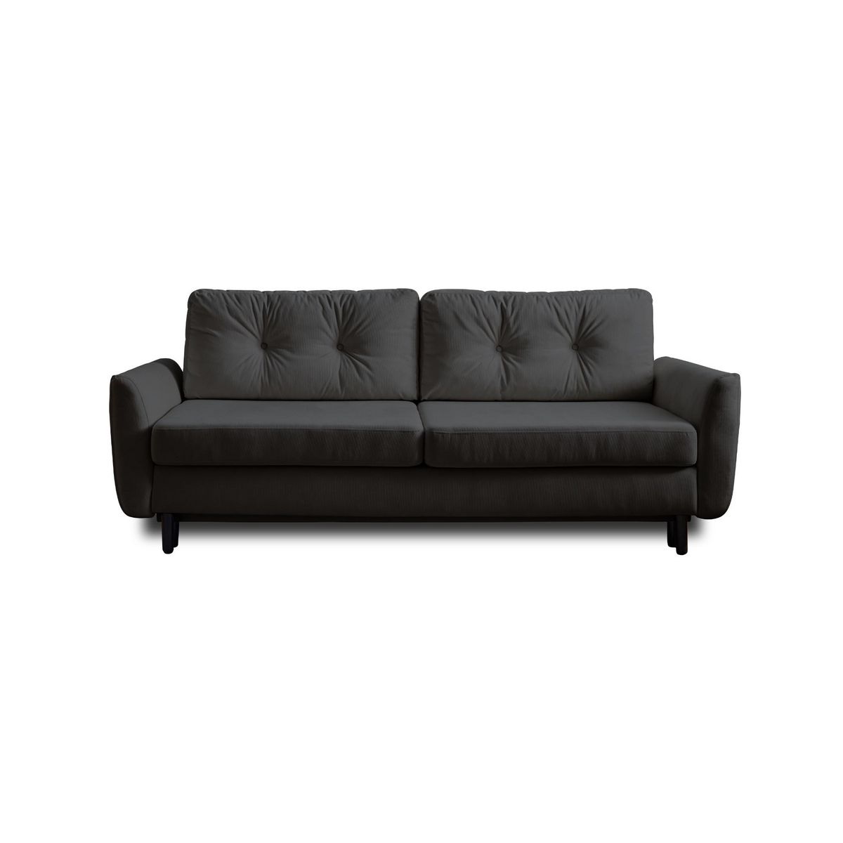 LISA DESIGN Nils - canapé droit 3 places convertible - avec coffre de rangement - velours