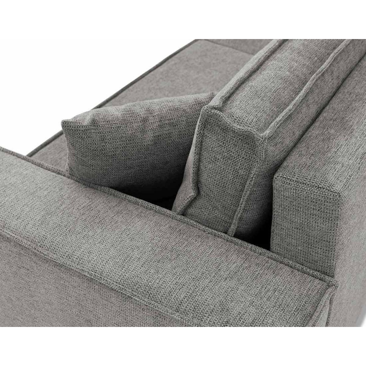 BEST MOBILIER Cezanne - canapé droit 3 places convertible avec coffre en tissu texturé