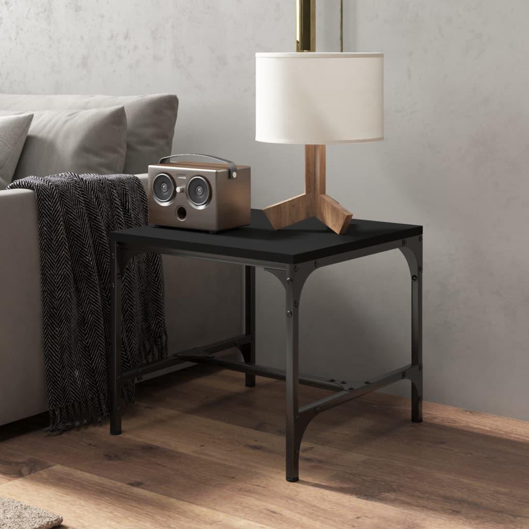 Voir la diapositive 3 : VIDAXL Table basse Noir 50x50x35 cm Bois d'ingenierie