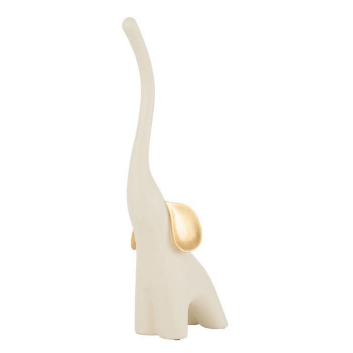 Paris Prix Statuette Déco  Éléphant en Résine  57cm Crème