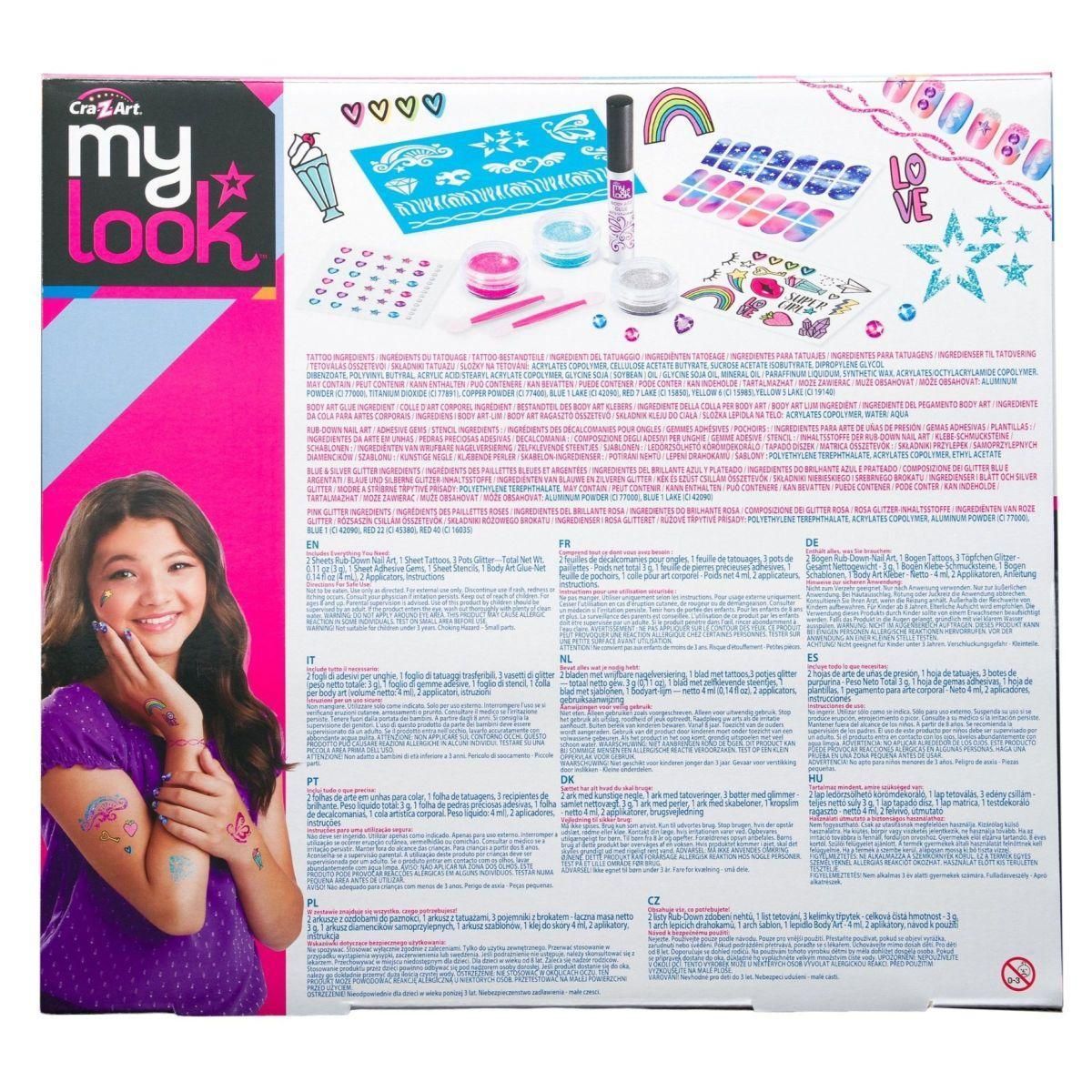 Lexibook Kit de Tatouages Brillants et Nail Art Pailletés