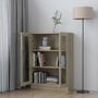 Voir la diapositive 3 : VIDAXL Armoire a vitrine Chene sonoma 82,5x30,5x115 cm Bois ingenierie