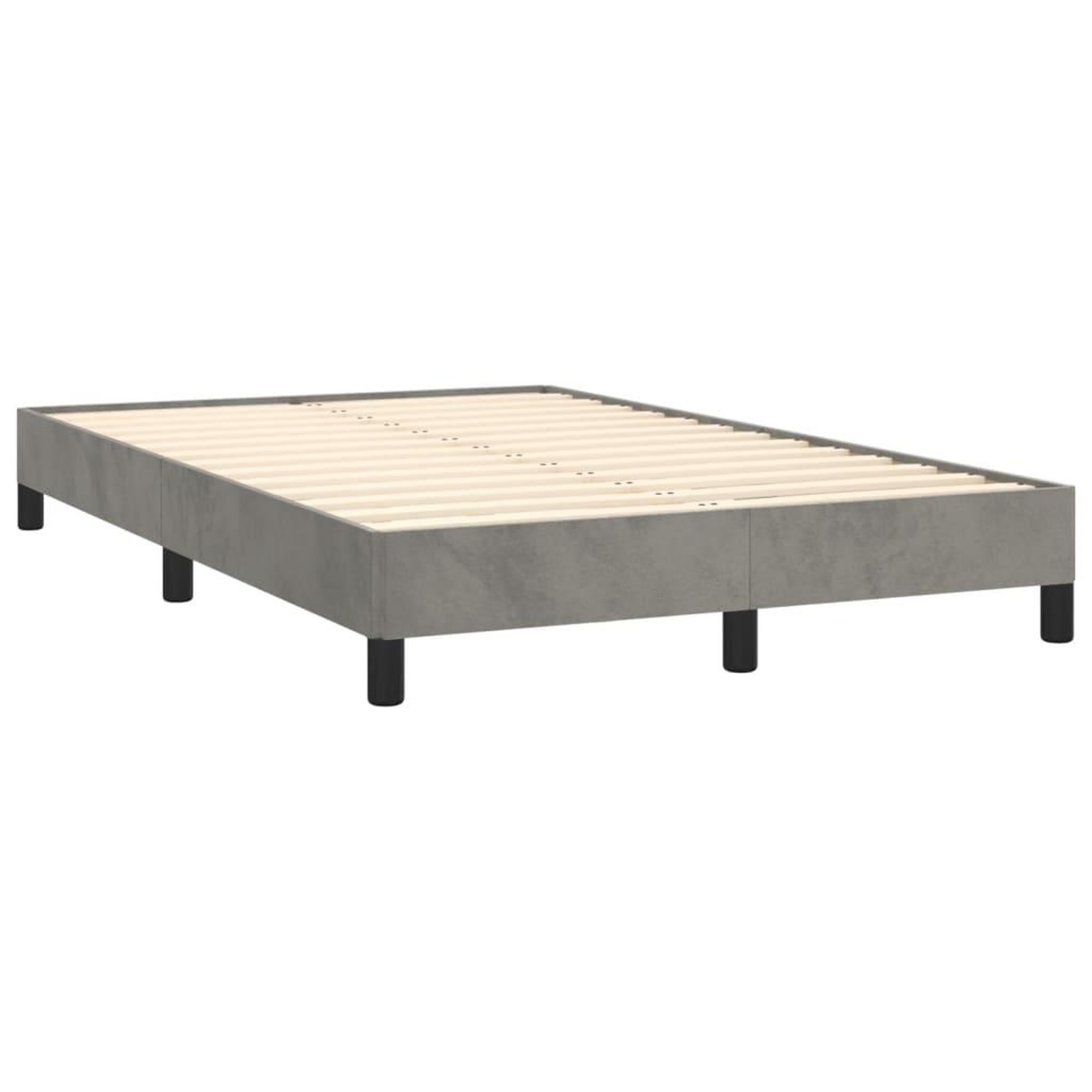 Voir la diapositive 3 : VIDAXL Cadre de lit sans matelas gris clair 120x190 cm velours