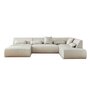 Voir la diapositive 6 : LISA DESIGN Onyx - canapé panoramique d'angle droit 7 places - en tissu