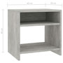Voir la diapositive 6 : VIDAXL Table de chevet Gris beton 40x30x40 cm Bois d'ingenierie