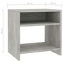 Voir la diapositive 6 : VIDAXL Table de chevet Gris beton 40x30x40 cm Bois d'ingenierie