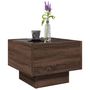 Voir la diapositive 5 : VIDAXL Table d'appoint et LED chene marron 40x40x30 cm bois ingenierie