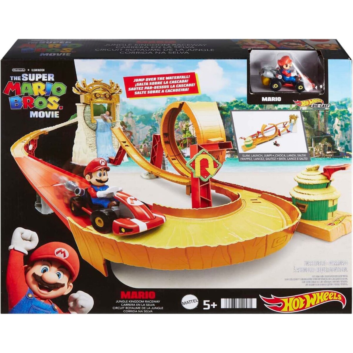 HOT WHEELS Circuit Royaume de la jungle Mario Kart 