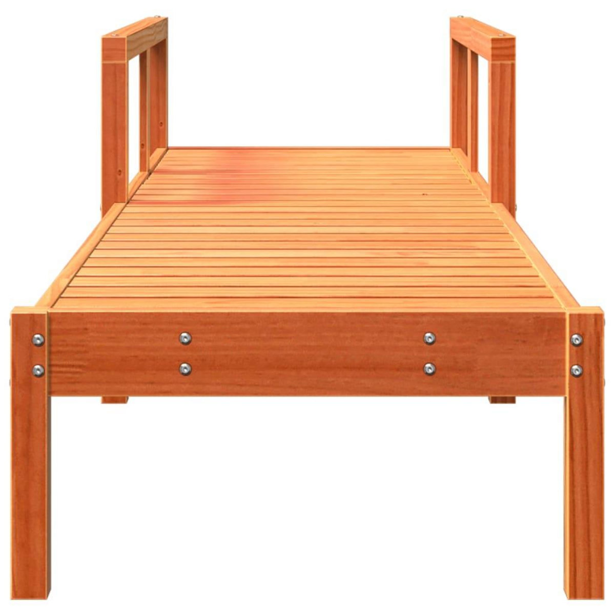 VIDAXL Chaise longue cire marron 199,5x62x55 cm bois massif de pin