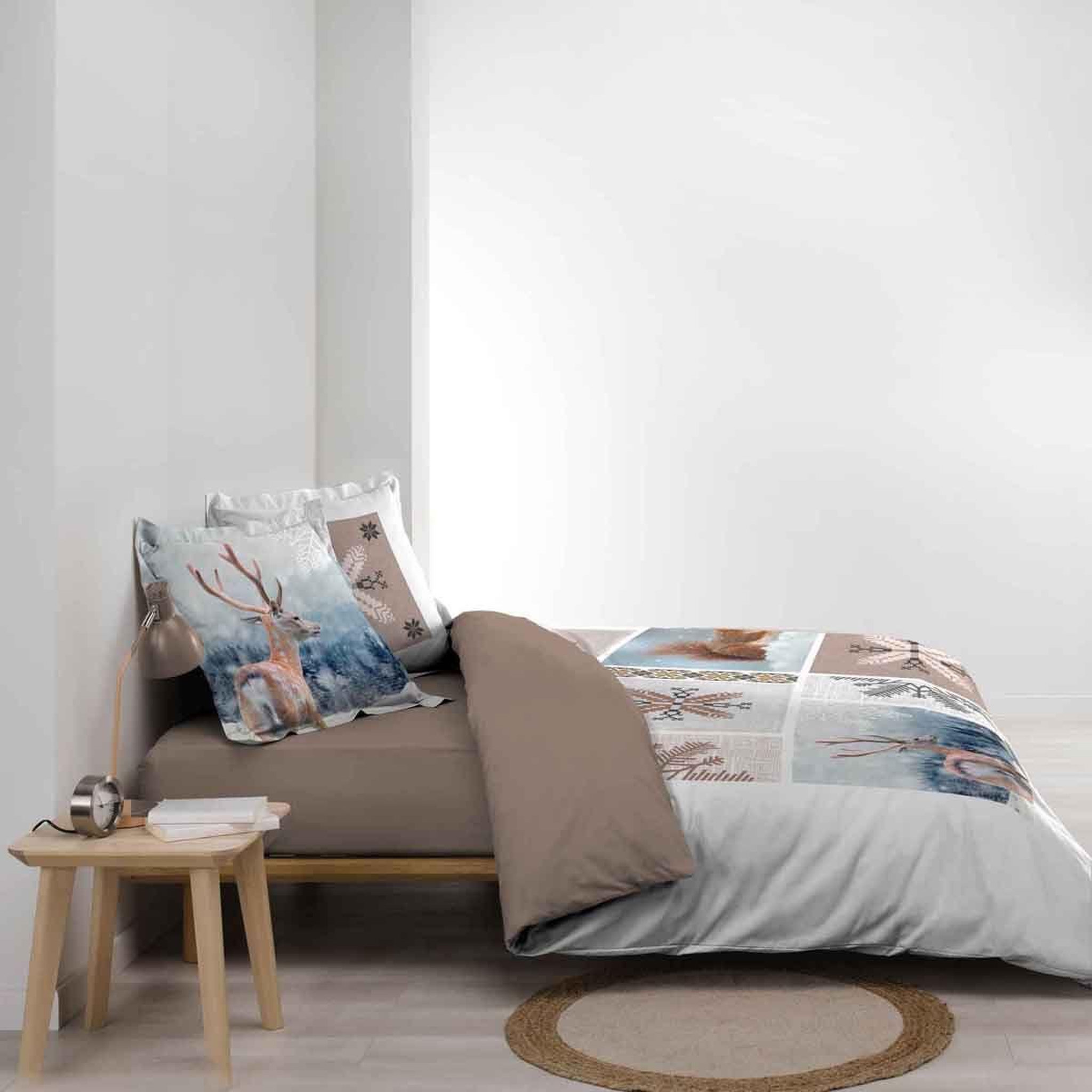 Voir la diapositive 4 : Douceur d'Intérieur Parure de lit 3 pièces  aspen  240x220cm naturel