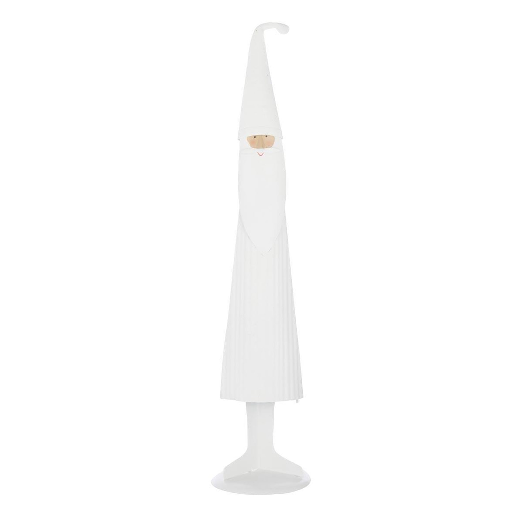 J-LINE Père-noël en métal  moderne  63cm blanc
