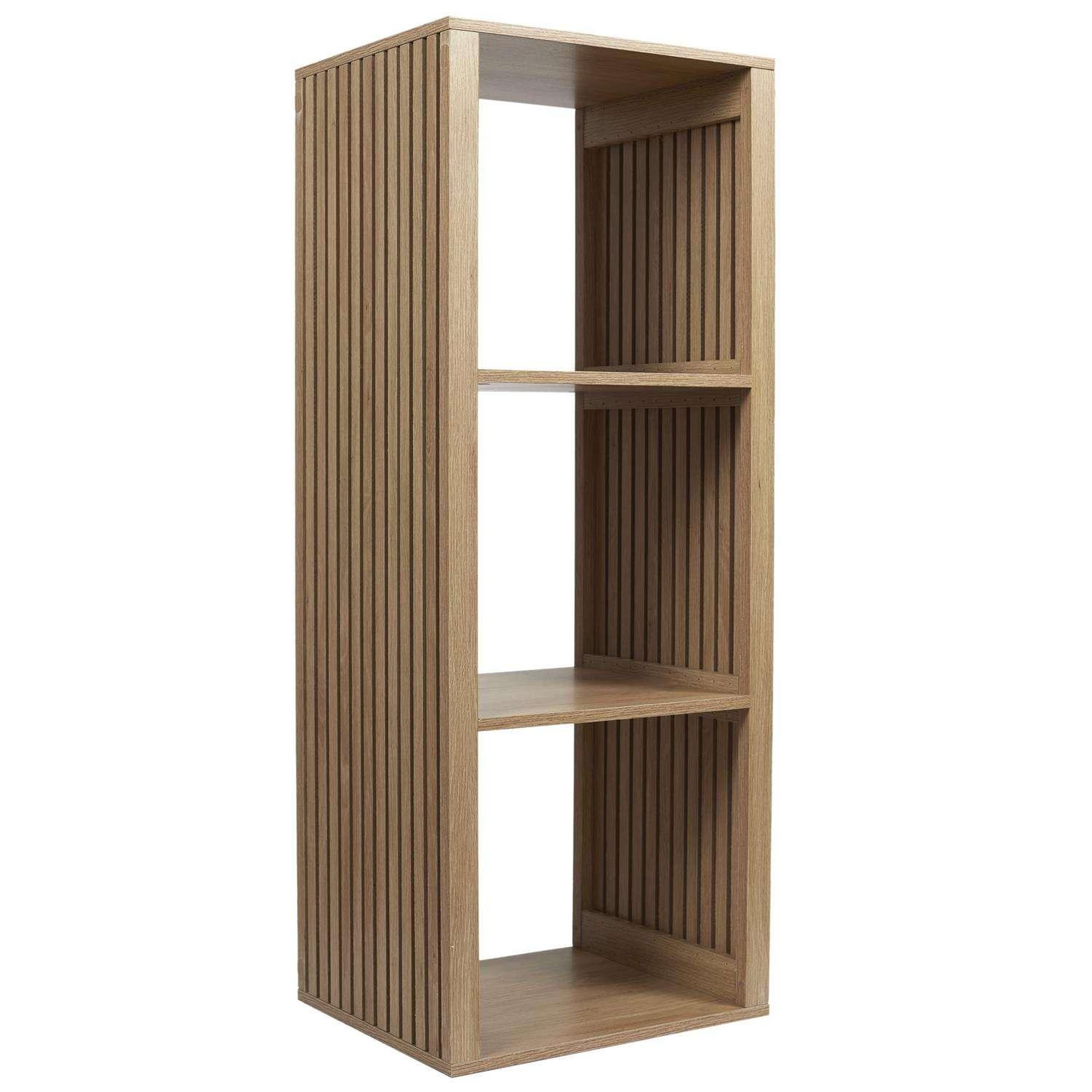Voir la diapositive 4 : The Home Deco Factory Etagère de rangement 3 cases saulk en bois - marron