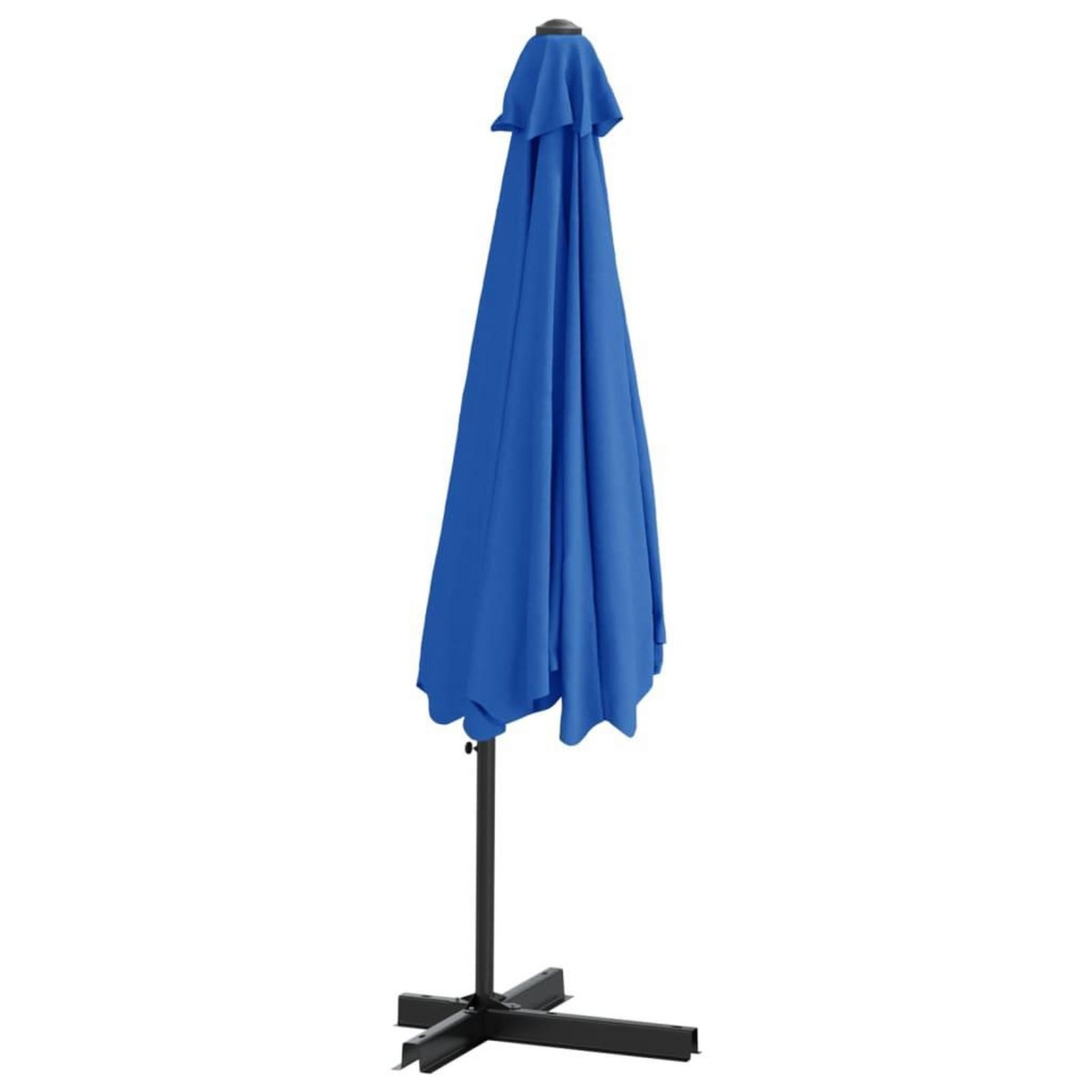 VIDAXL Parasol de jardin avec mat en acier 300 cm Bleu azure
