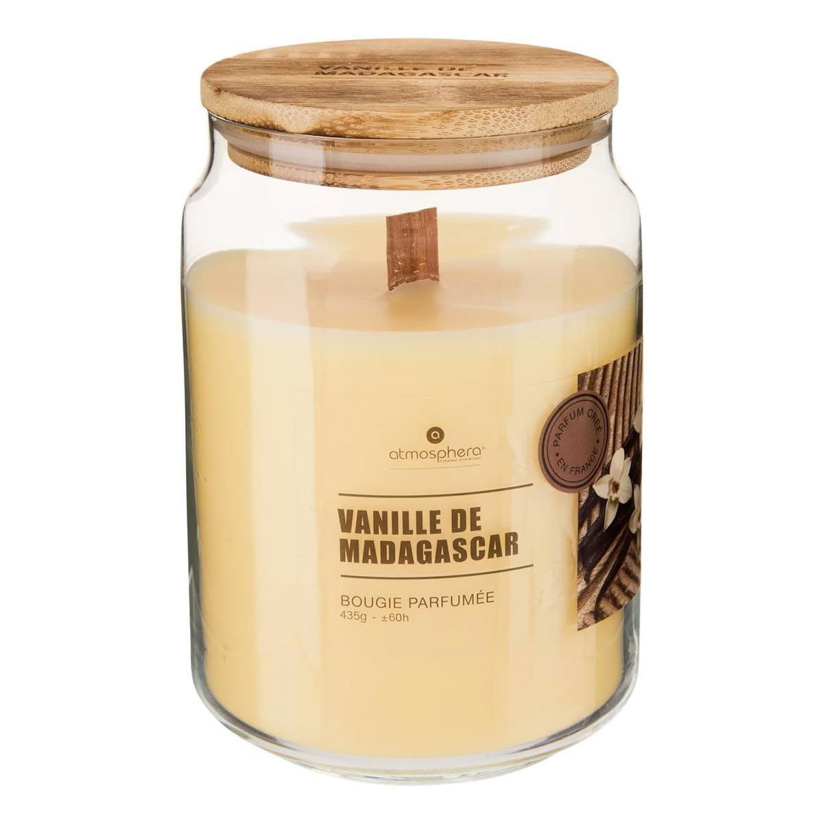 ATMOSPHERA Bougie Parfumée en Verre  Vicky  435g Vanille de Madagascar