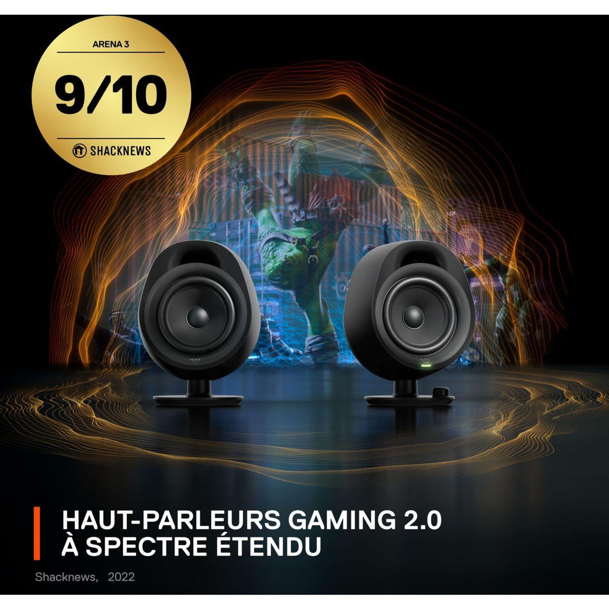 Voir la diapositive 3 : STEEL SERIES Enceinte pc arena 3 - black