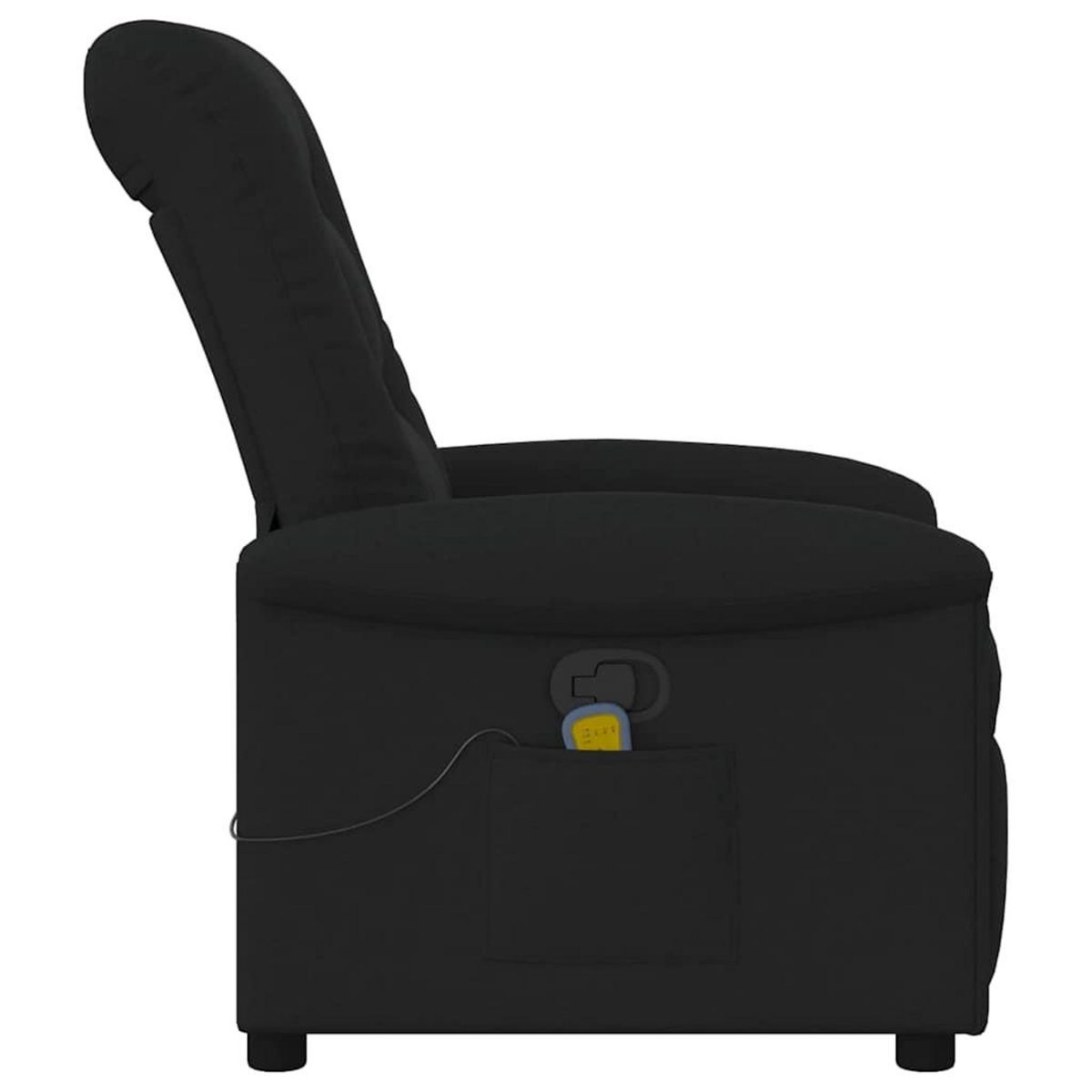 VIDAXL Fauteuil de massage inclinable Noir Tissu