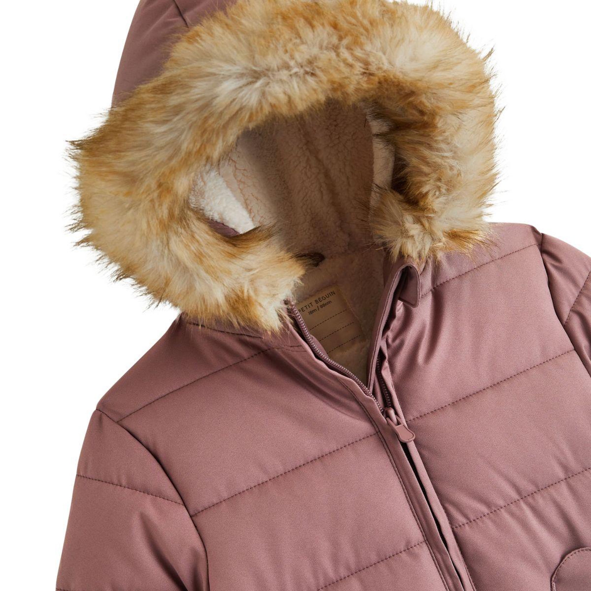Voir la diapositive 2 : PETIT BEGUIN Doudoune enfant imperméable doublée sherpa avec capuche Chloé