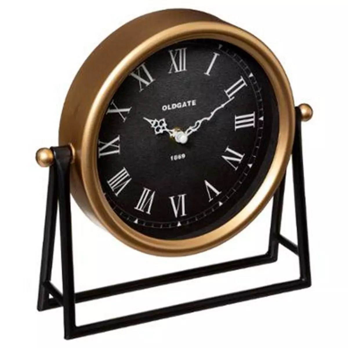  Horloge à Poser en Métal  Luca  27cm Noir