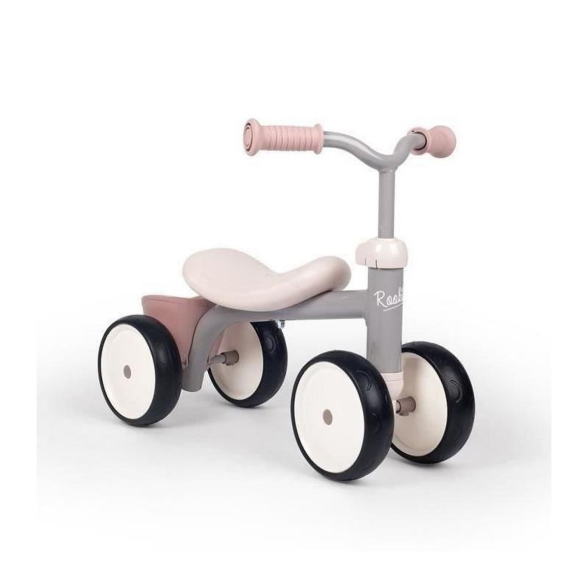 SMOBY Porteur Rookie Rose en métal pour enfant des 12 mois - Smoby
