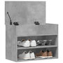 Voir la diapositive 4 : VIDAXL Banc a chaussures Gris beton 60x30x45 cm Bois d'ingenierie
